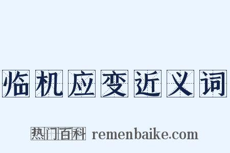 临机应变近义词是什么意思的图片